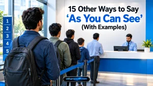 Other Ways to Say ‘As You Can See’