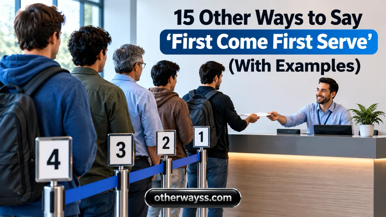 Other Ways to Say ‘First Come First Serve’
