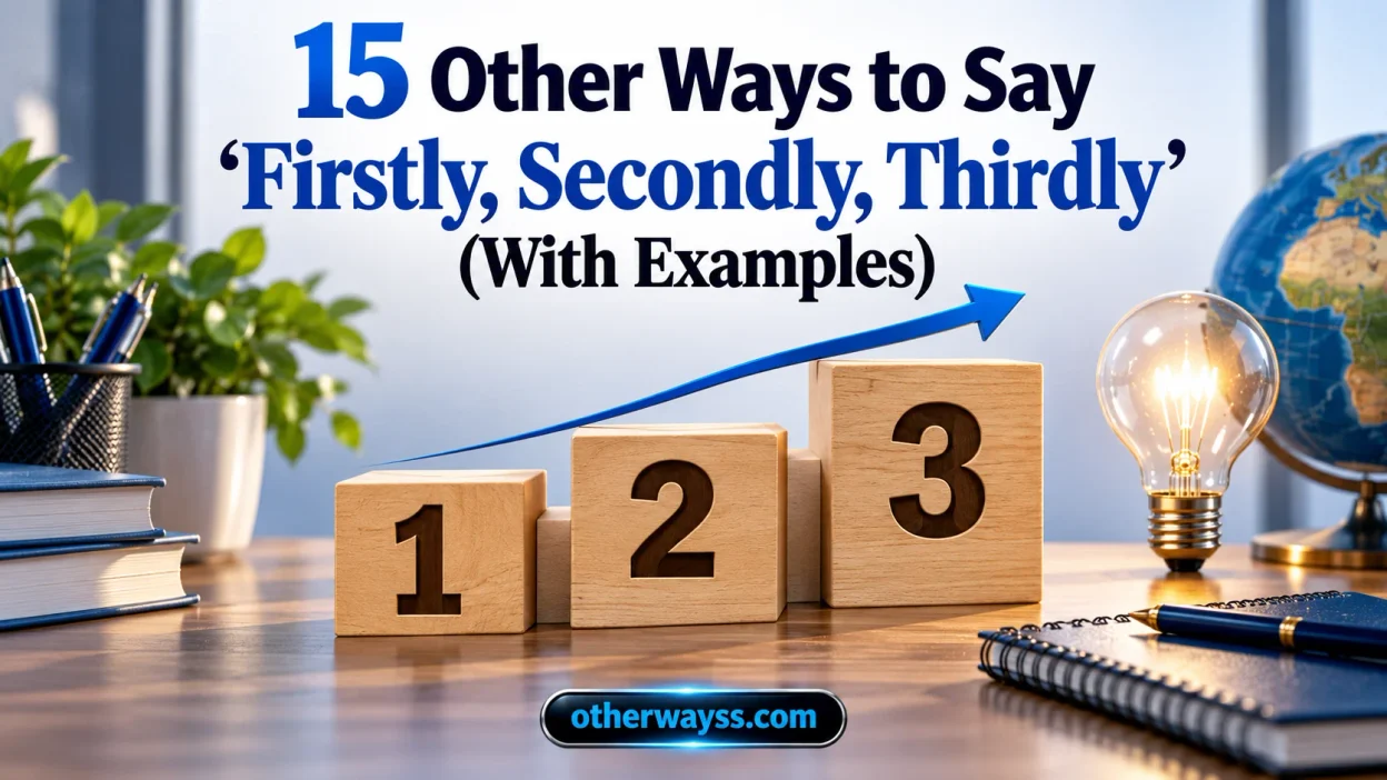 Other Ways to Say ‘Firstly Secondly Thirdly’