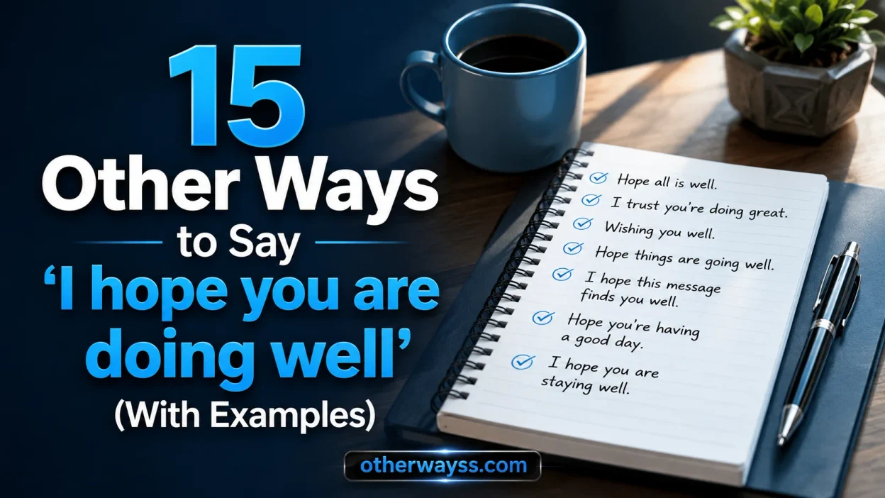 Other Ways to Say ‘I hope you are doing well’