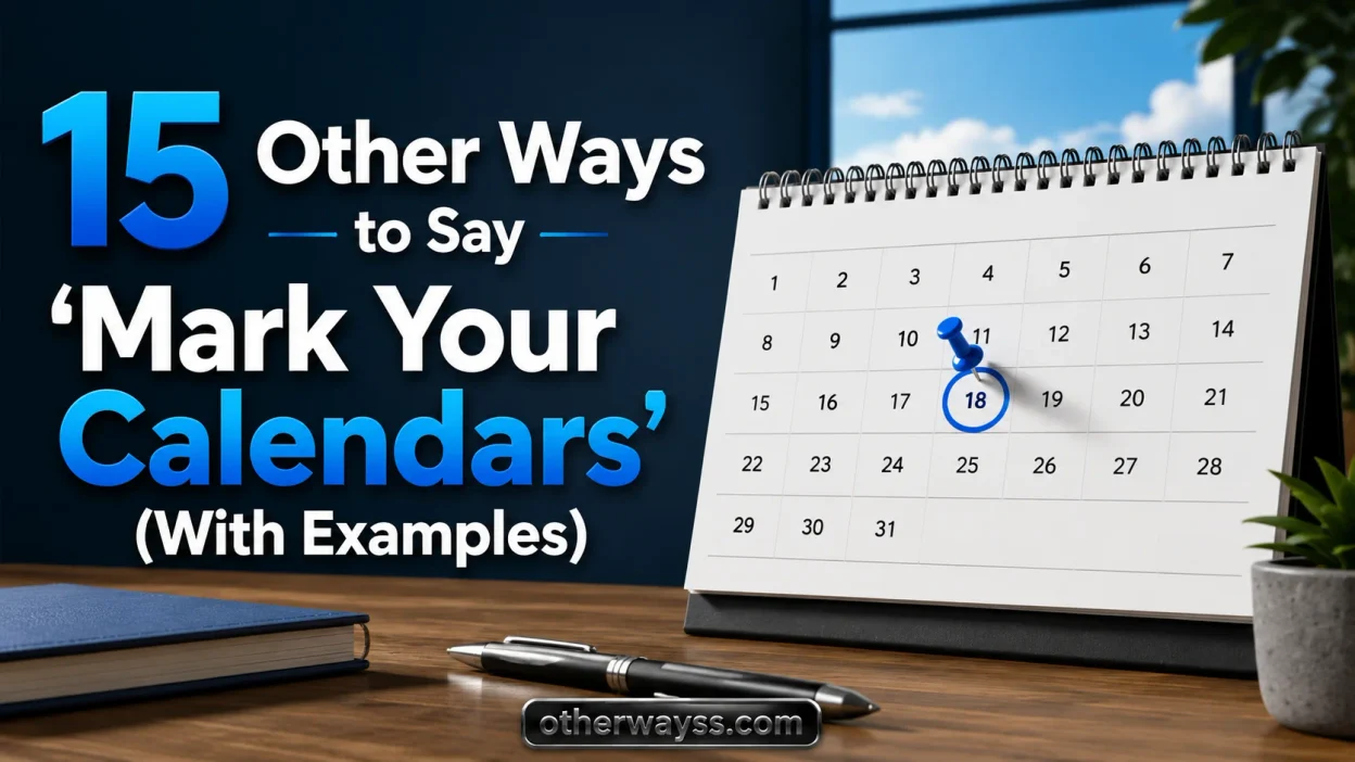 Other Ways to Say ‘Mark Your Calendars’